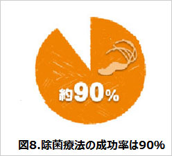 除菌療法の成功率は９０％