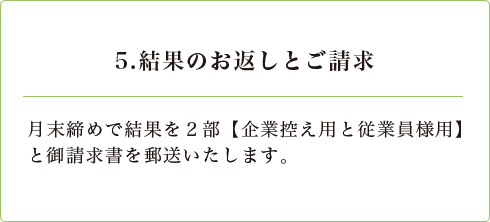 結果のお返し